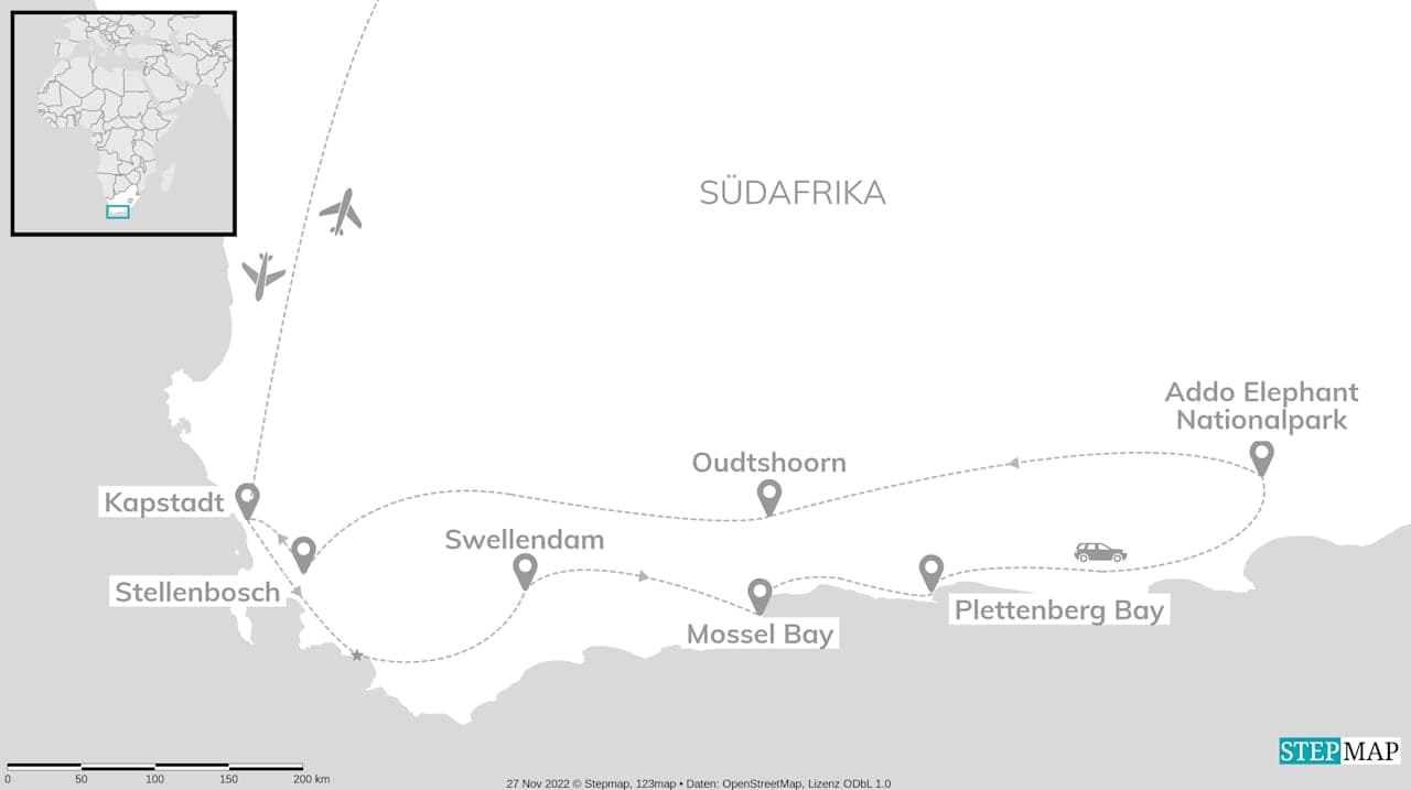 Explore Südafrika: Garden Route, Swellendam & Big Five
