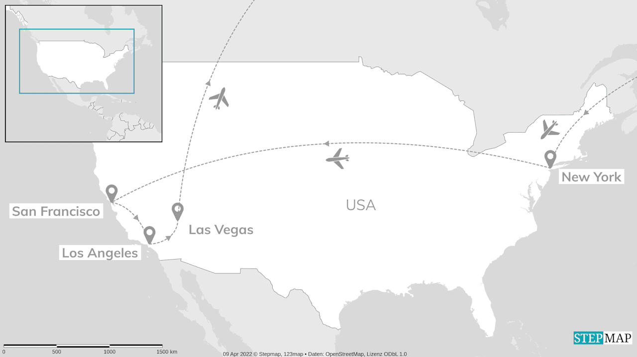 Abenteuer USA: City Hopping from Coast to Coast