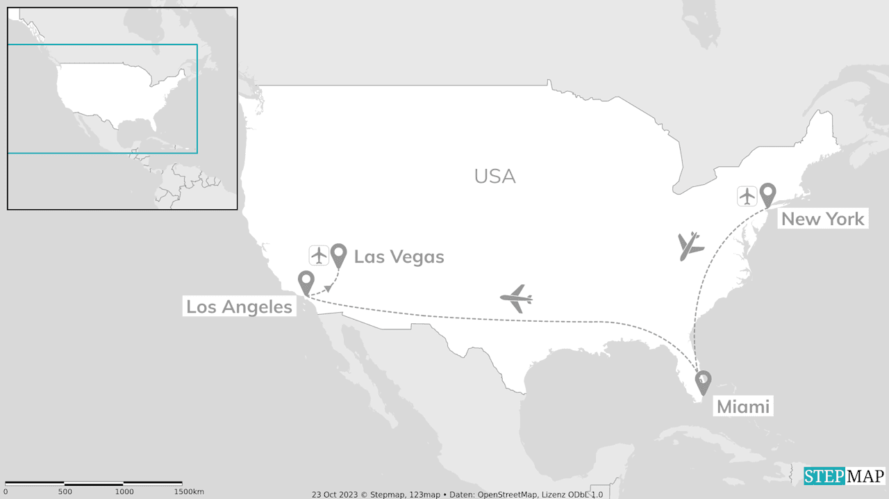 USA Bucketlist: Lady Liberty, Hollywood & Las Vegas!