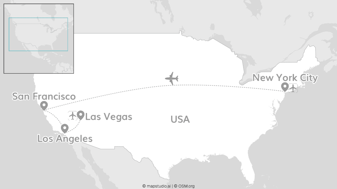 USA calling: City-hopping from east to west