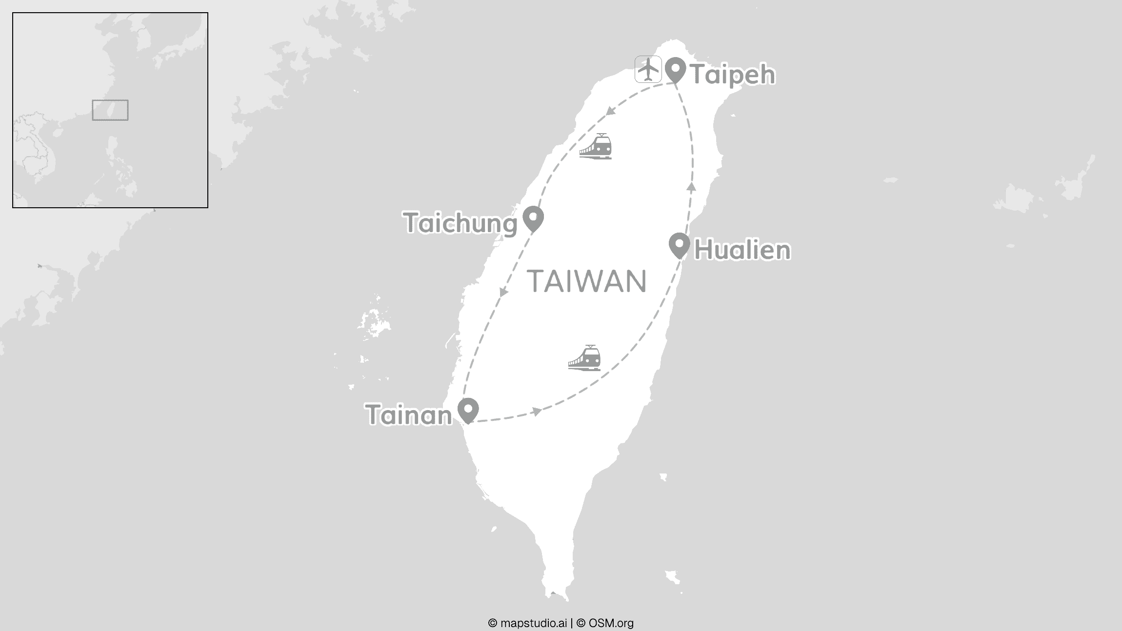 Taiwan by Train: Drachen, Tempel, Wellenrauschen